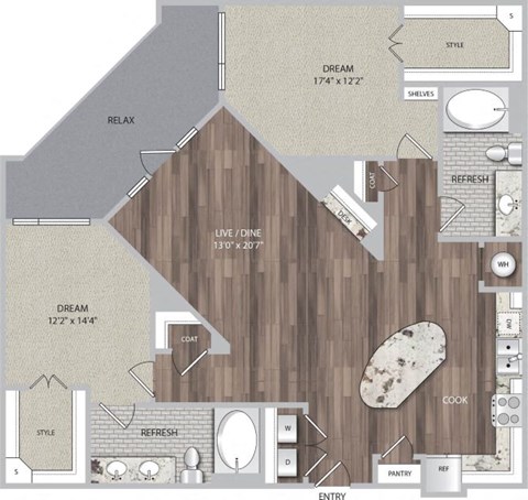 Two bedroom Two bathroom